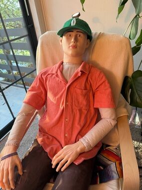 Coral Short-Sleeve Button-Down Shirt - towel material